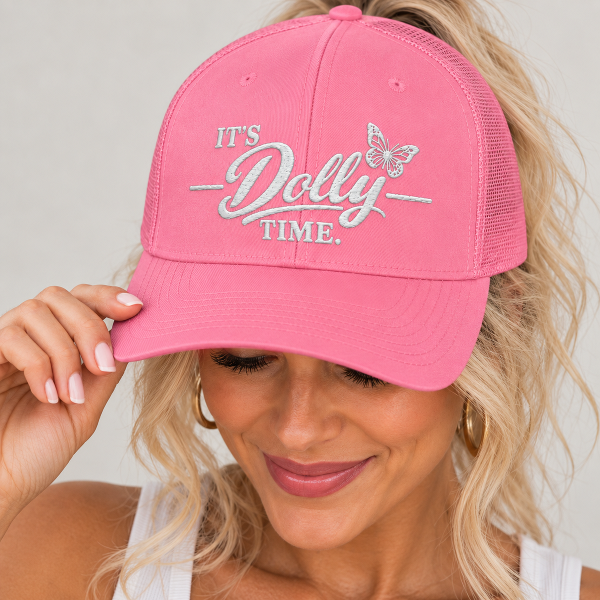 It’s Dolly Time Trucker Hat Dolly Day 925