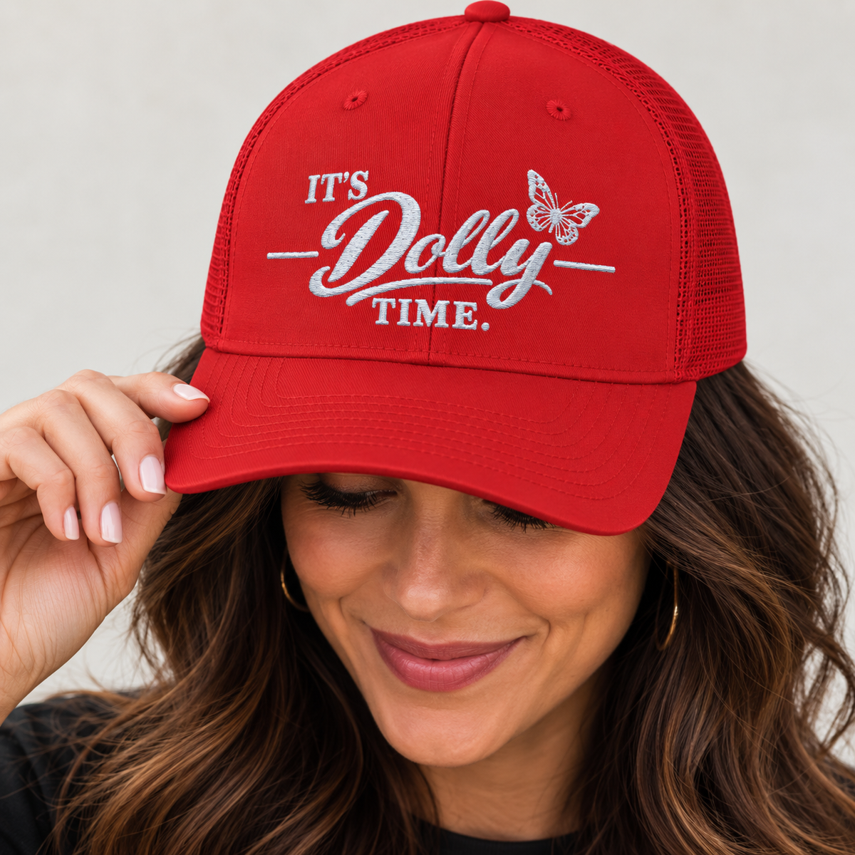 It’s Dolly Time Trucker Hat Dolly Day 925