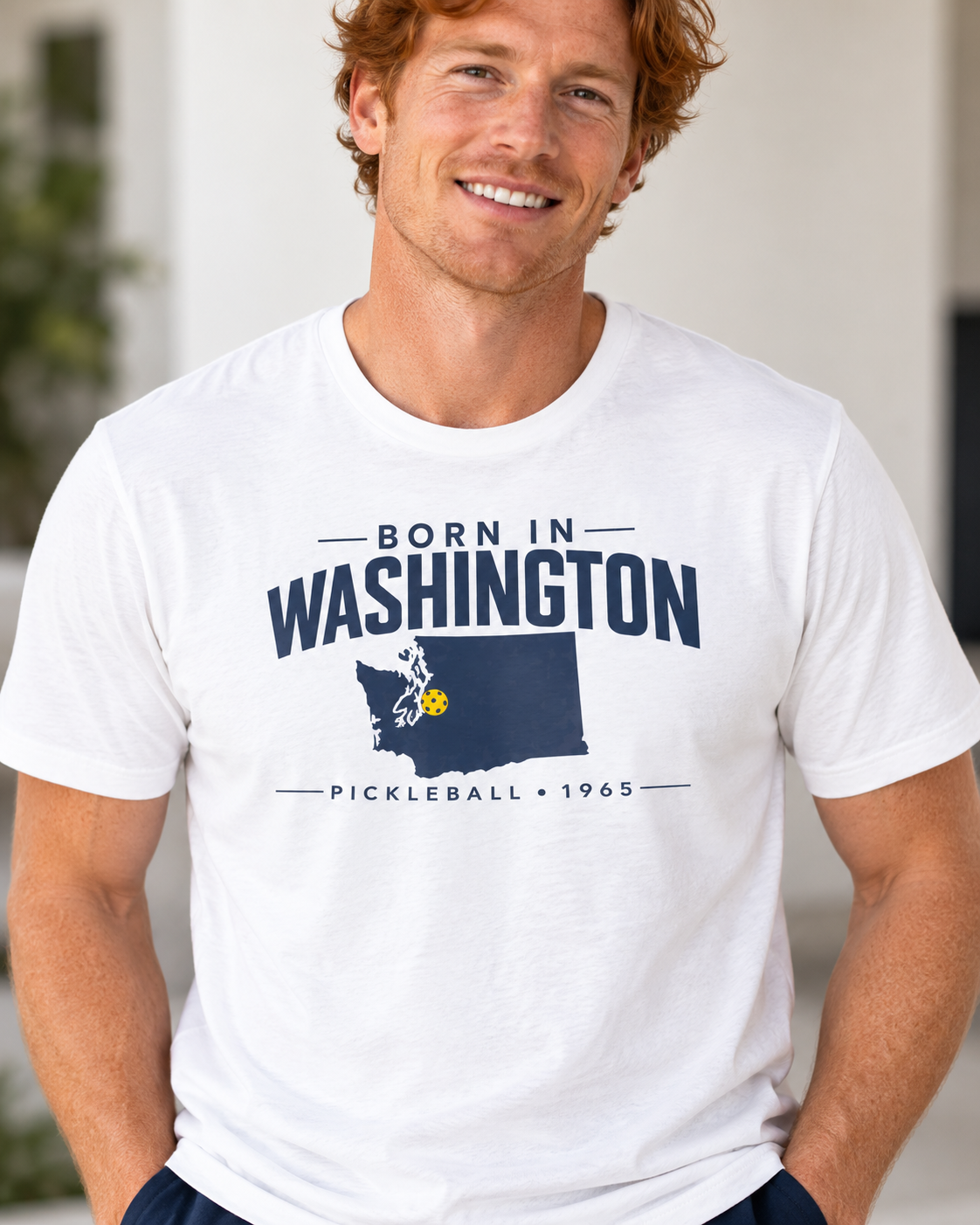 Born in Washington Pickleball 1965 Unisex Tee