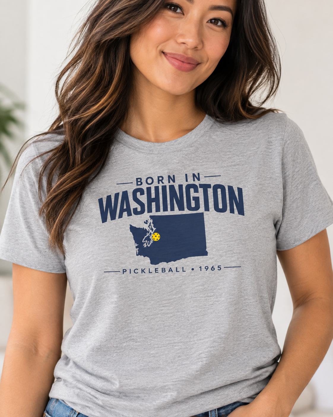 Born in Washington Pickleball 1965 Unisex Tee