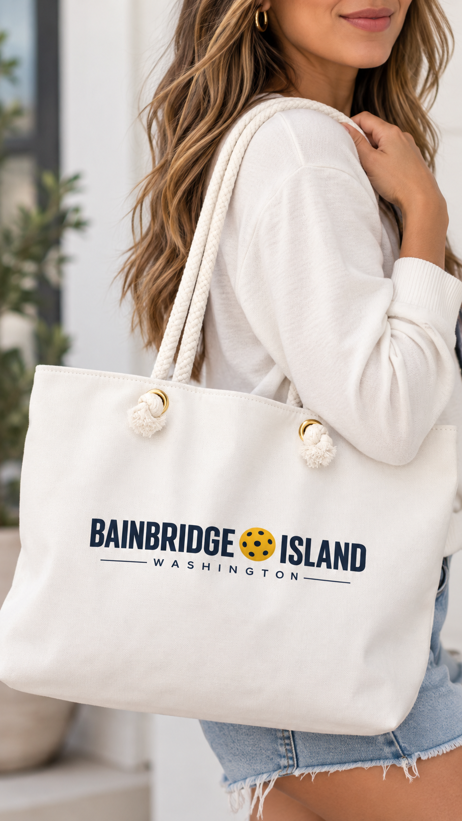 Bainbridge Island Pickleball Tote | Born Here • 1965 | Two-Sided