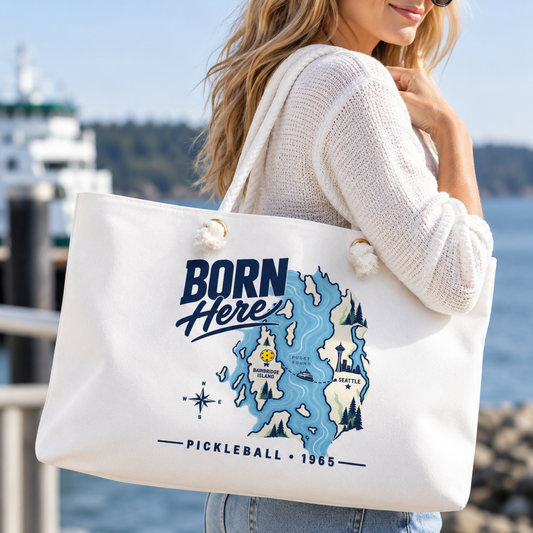Bainbridge Island Pickleball Tote | Born Here • 1965 | Two-Sided