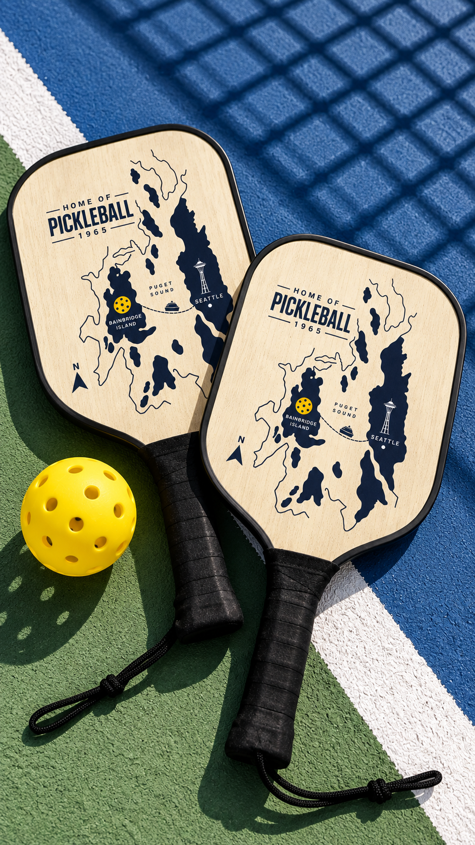 Bainbridge Island Pickleball Paddle Set | Home of Pickleball 1965