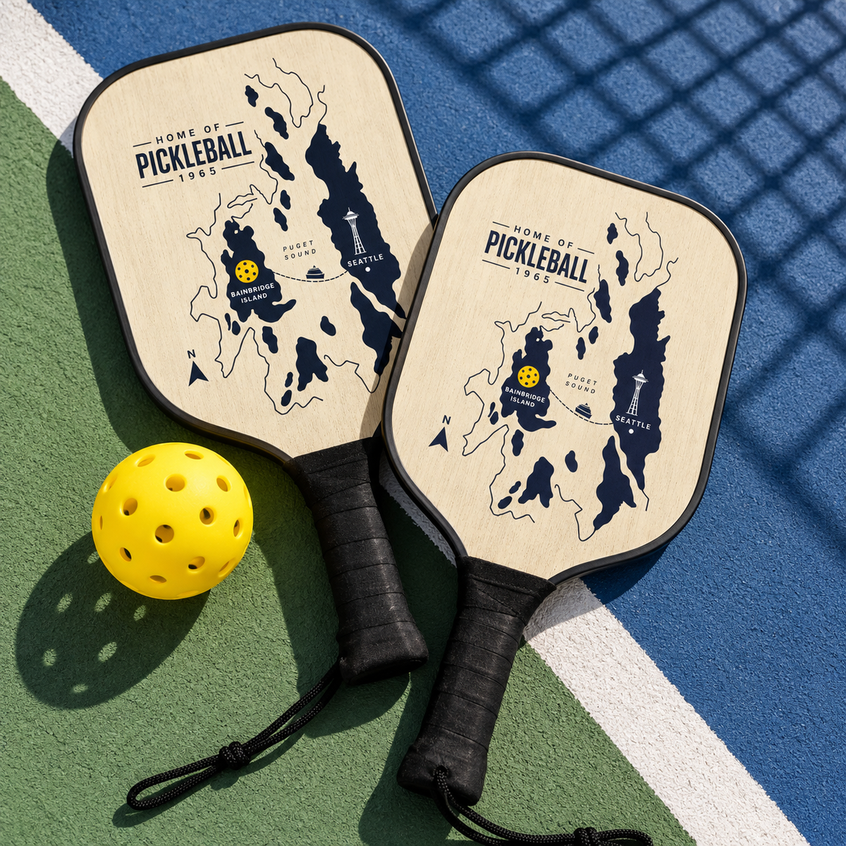 Bainbridge Island Pickleball Paddle Set | Home of Pickleball 1965