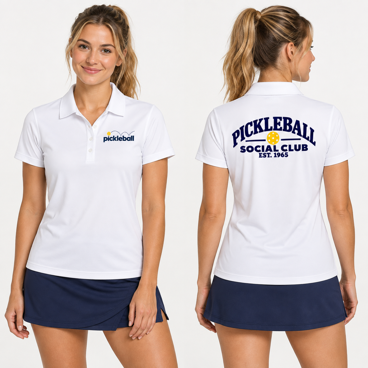 Women’s Pickleball Social Club Performance Polo