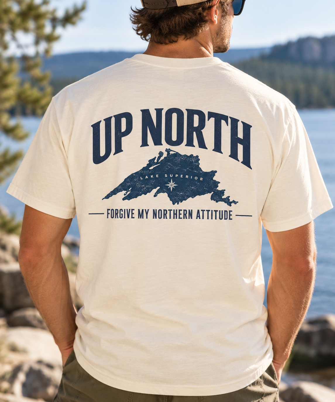 Up North Lake Superior T-Shirt | Forgive My Northern Attitude Graphic Tee