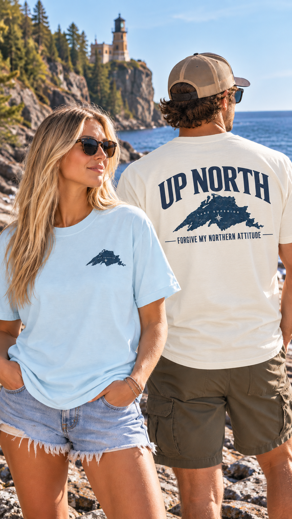 Up North Lake Superior T-Shirt | Forgive My Northern Attitude Graphic Tee