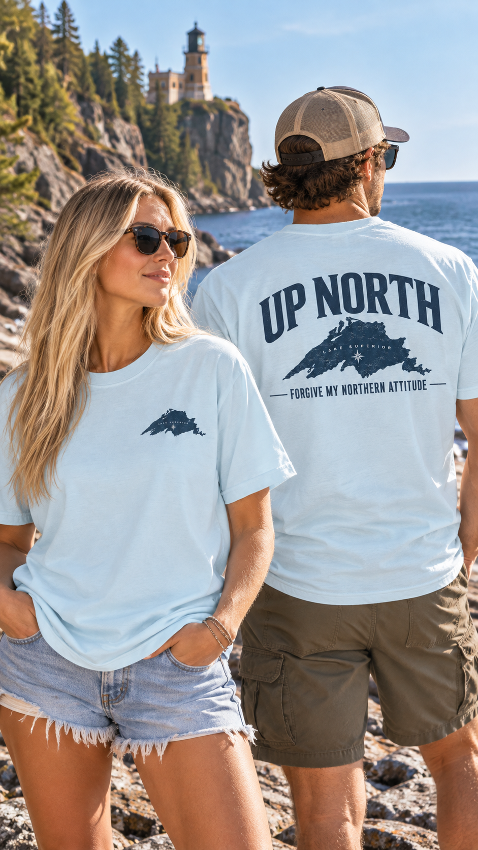 Up North Lake Superior T-Shirt | Forgive My Northern Attitude Graphic Tee