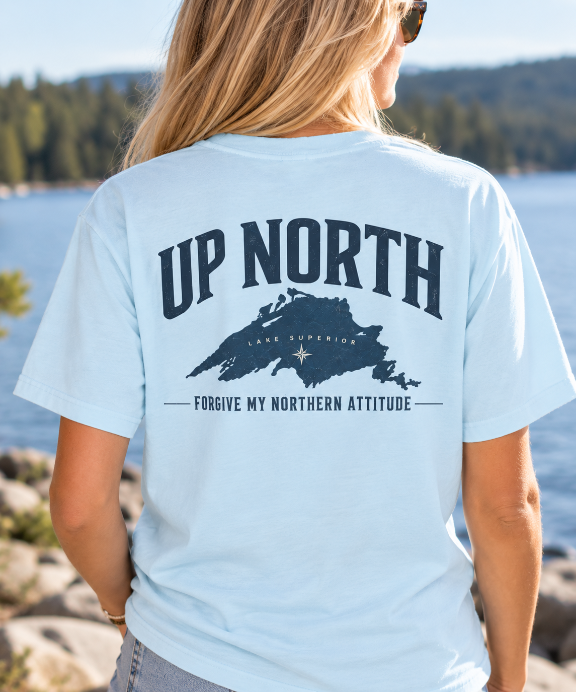 Up North Lake Superior T-Shirt | Forgive My Northern Attitude Graphic Tee