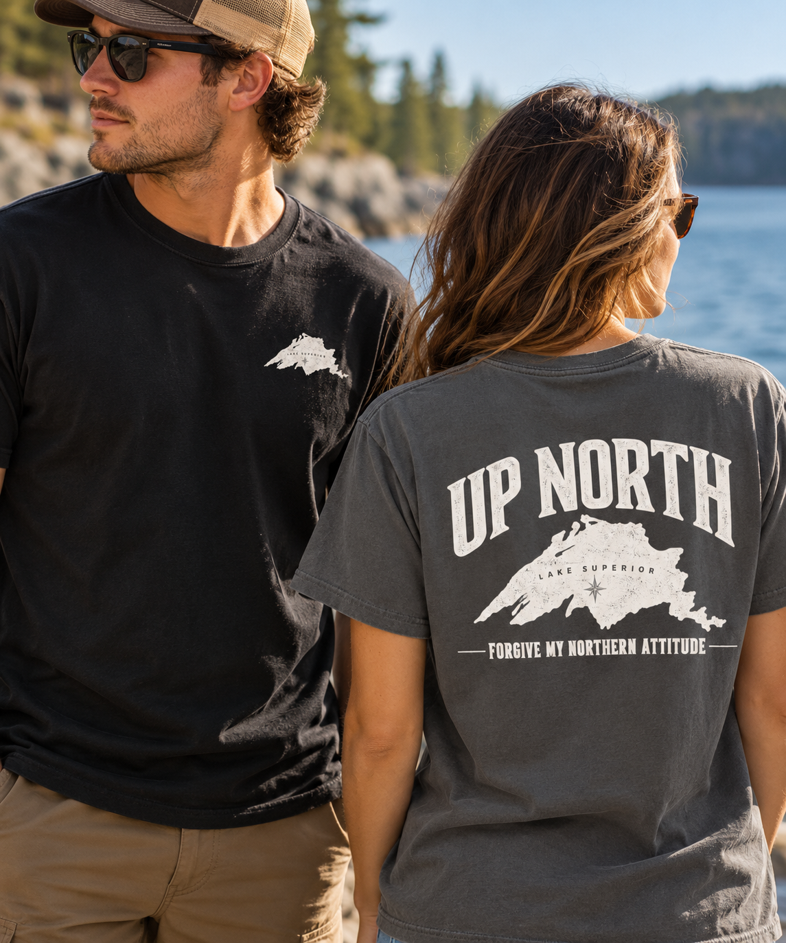 Up North Lake Superior T-Shirt | Forgive My Northern Attitude Graphic Tee