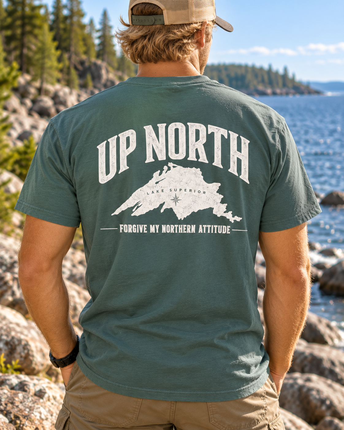 Up North Lake Superior T-Shirt | Forgive My Northern Attitude Graphic Tee
