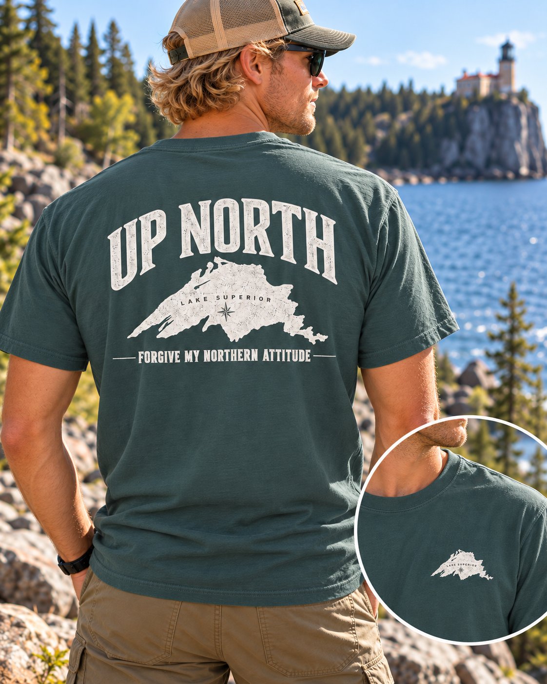 Up North Lake Superior T-Shirt | Forgive My Northern Attitude Graphic Tee