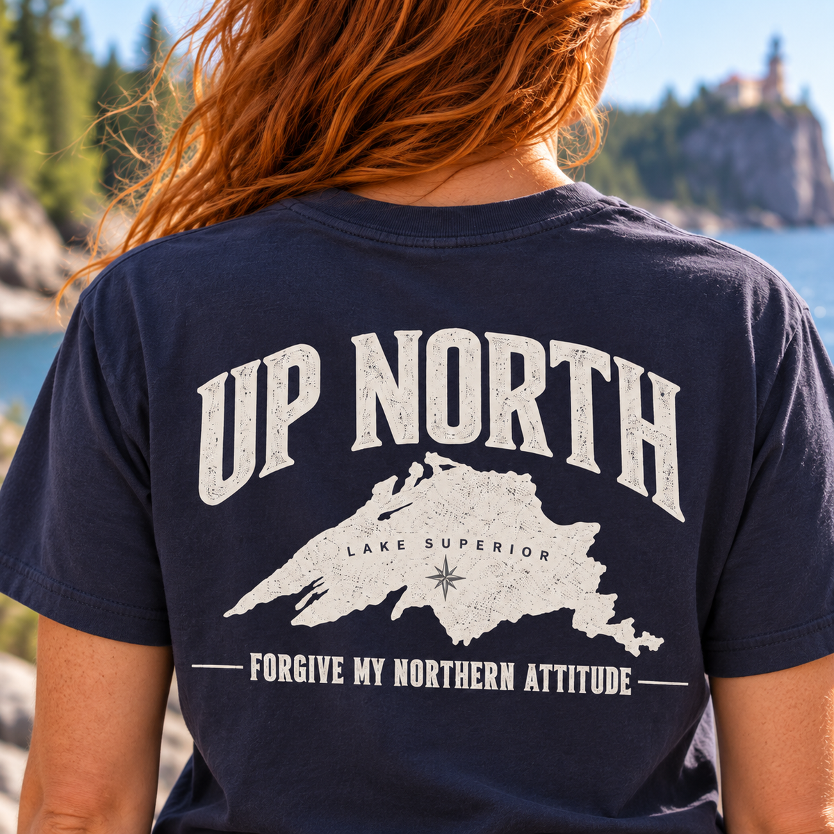 Up North Lake Superior T-Shirt | Forgive My Northern Attitude Graphic Tee