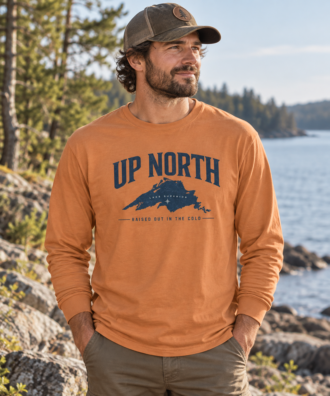 Up North Lake Superior “Raised Out in the Cold” Long Sleeve Tee
