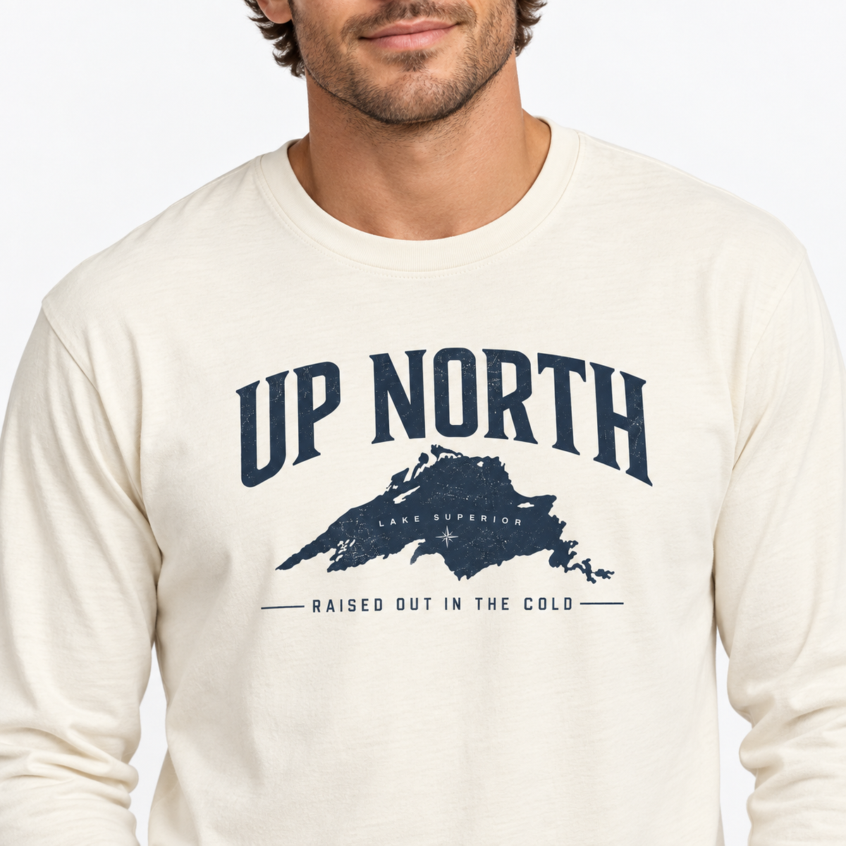 Up North Lake Superior “Raised Out in the Cold” Long Sleeve Tee