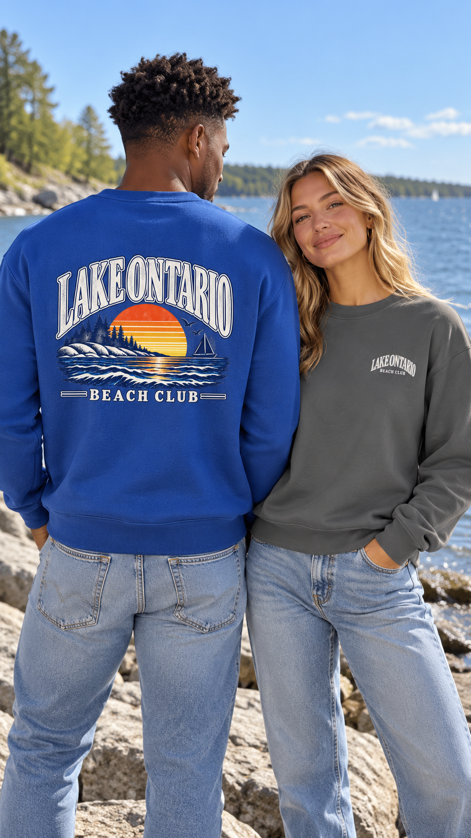 Lake Ontario Beach Club Vintage Sweatshirt