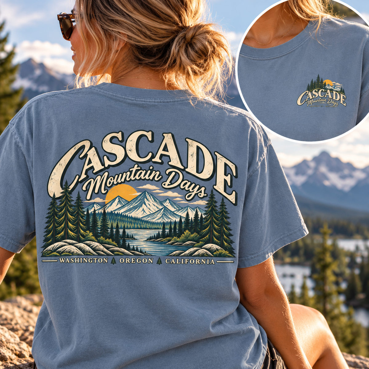 Cascade Mountain Days Tee | Vintage Mountain Graphic T-Shirt
