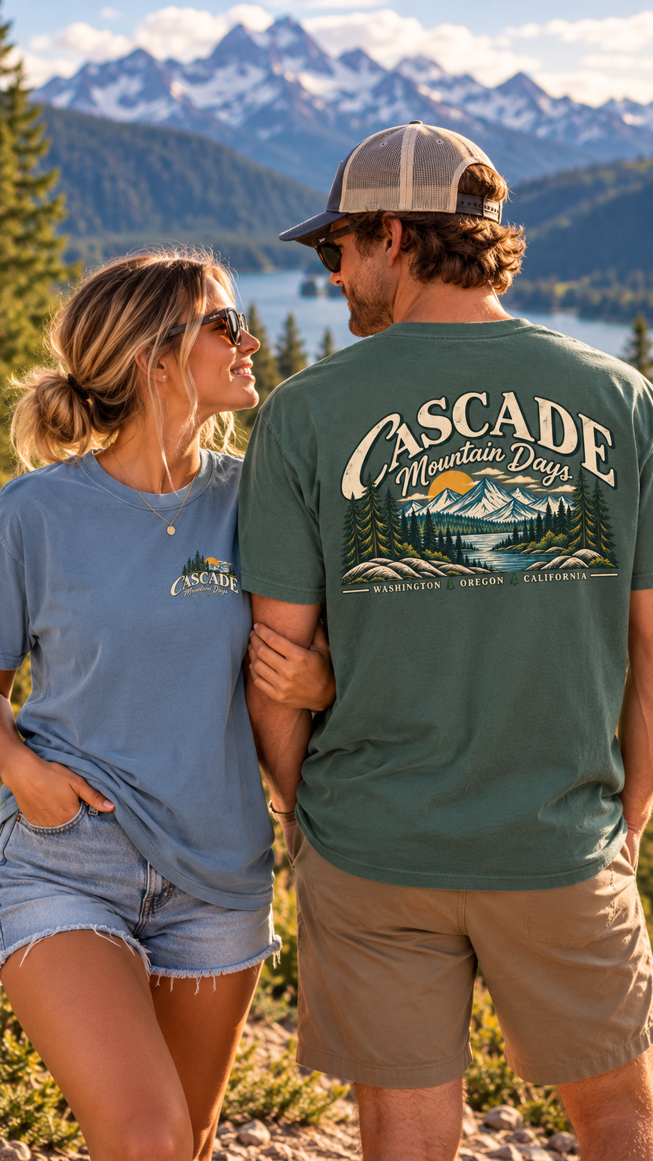 Cascade Mountain Days Tee | Vintage Mountain Graphic T-Shirt