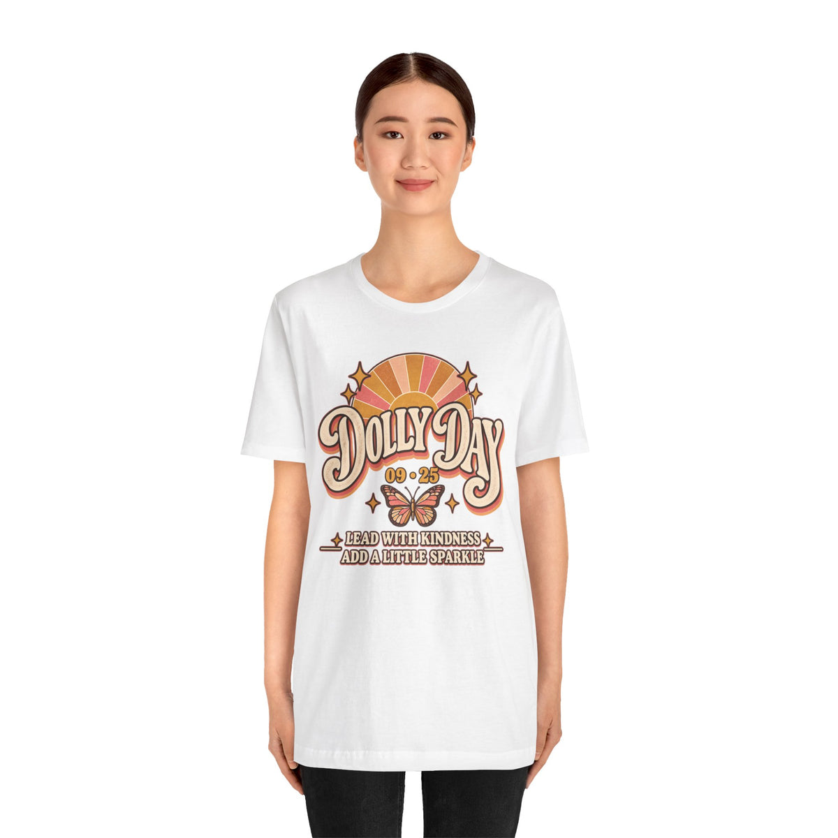 Dolly Day 09•25 Tee – Lead With Kindness, Add a Little Sparkle