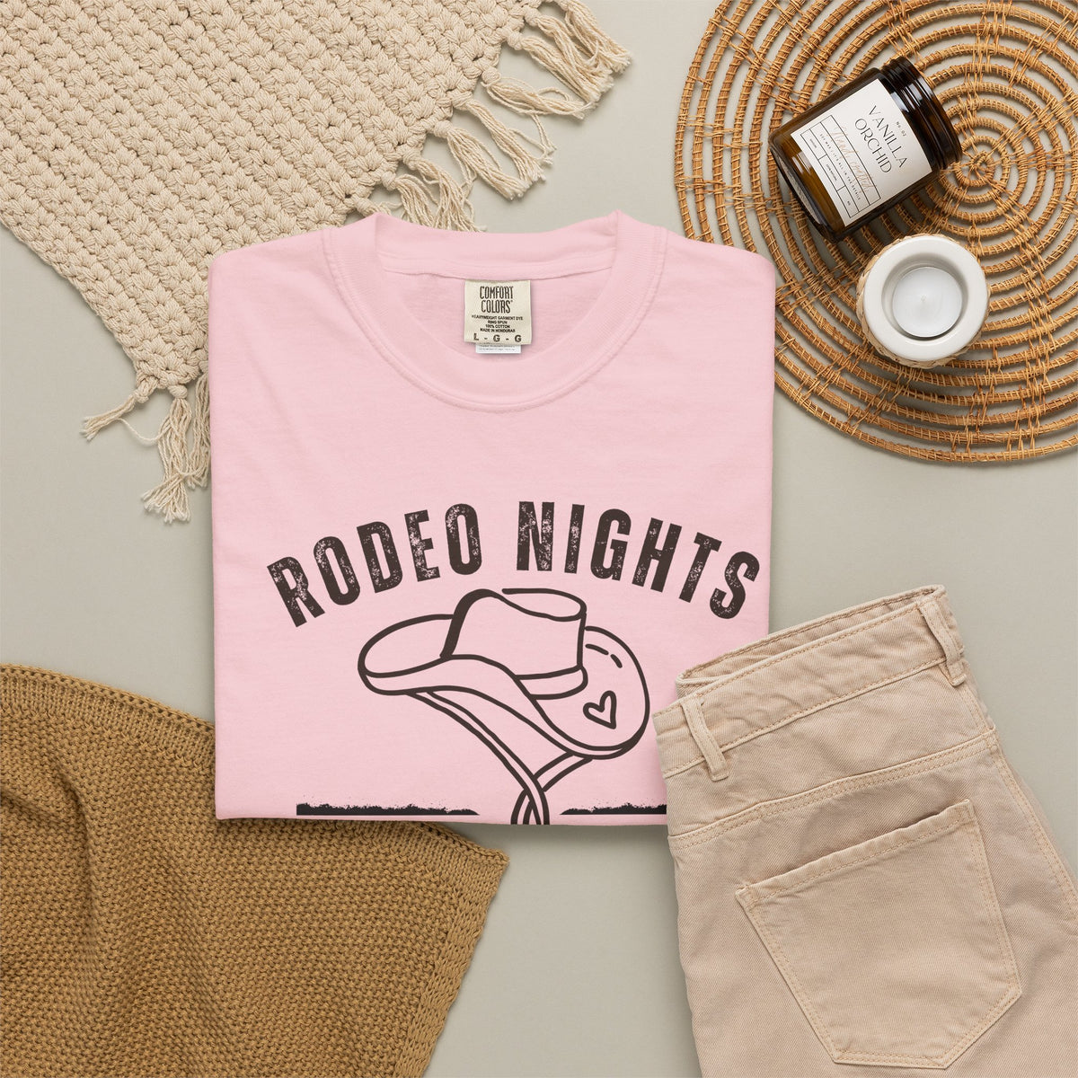 Rodeo Nights Ella Vibes Shirt, Pink Cowgirl Tee, Western Graphic Shirt, Country Concert Tee, Cowboy Hat Shirt, Rodeo Tee