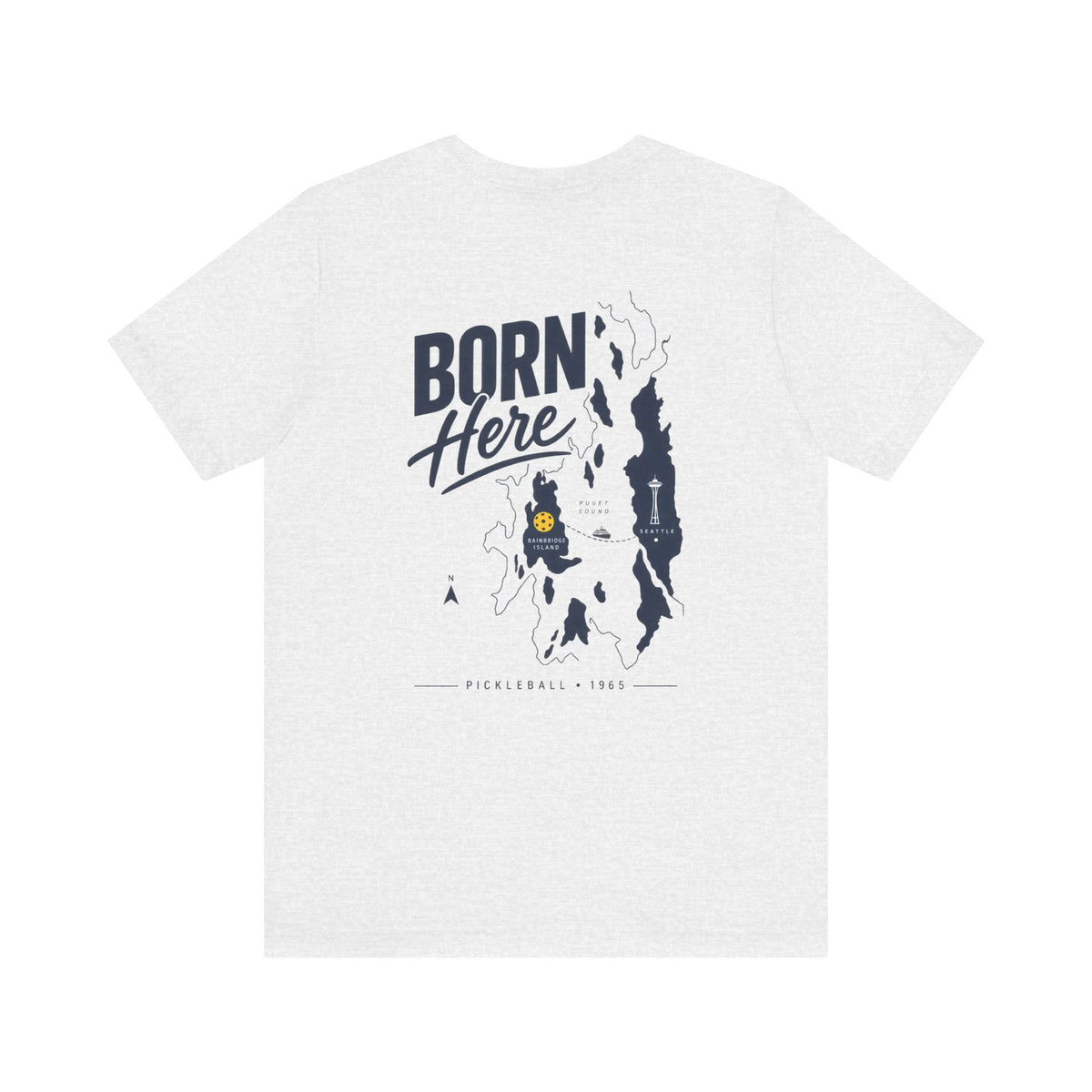 Bainbridge Island Pickleball 1965 Front & Back Tee