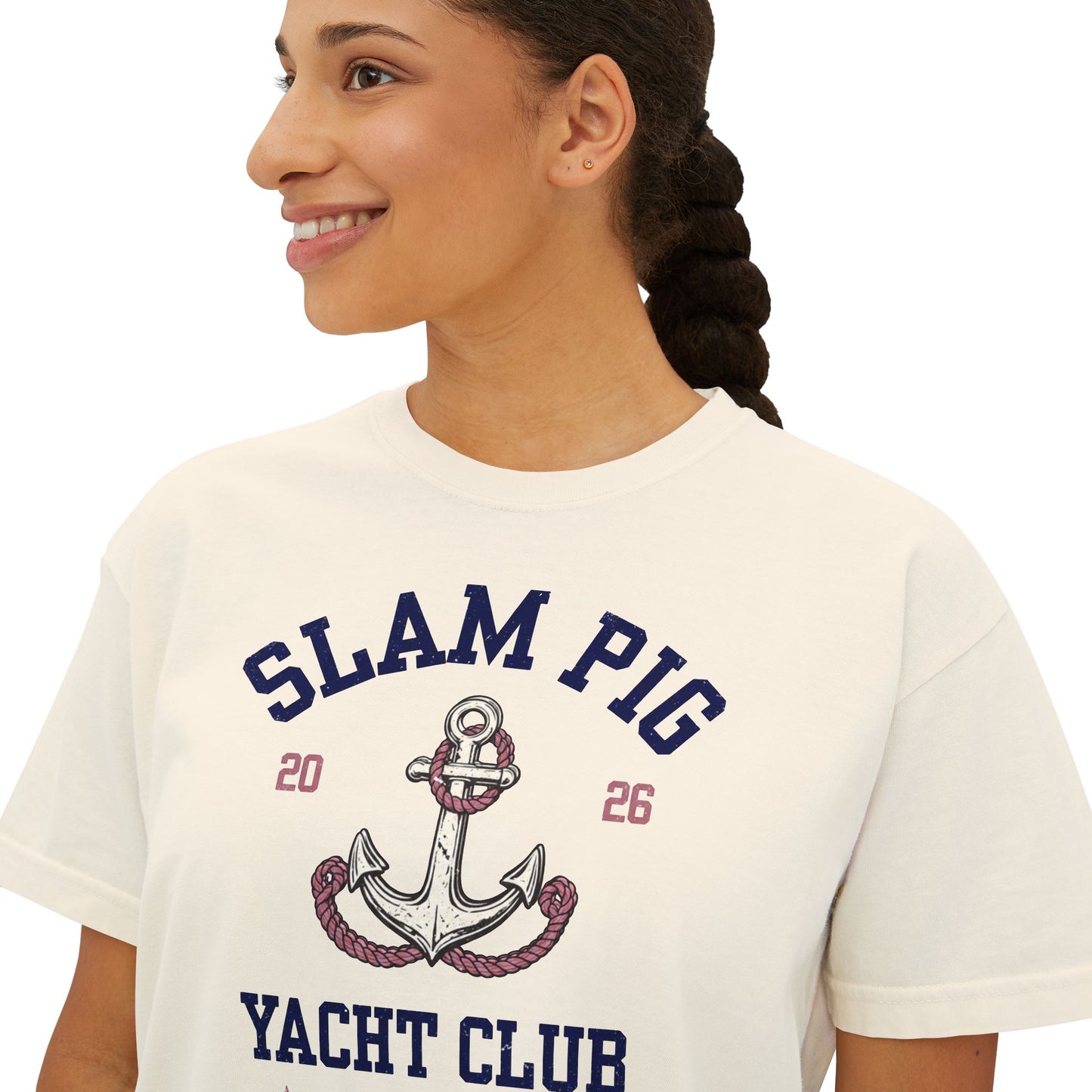 Slam Pig Yacht Club Tee | Rhode Island Nautical Graphic Shirt