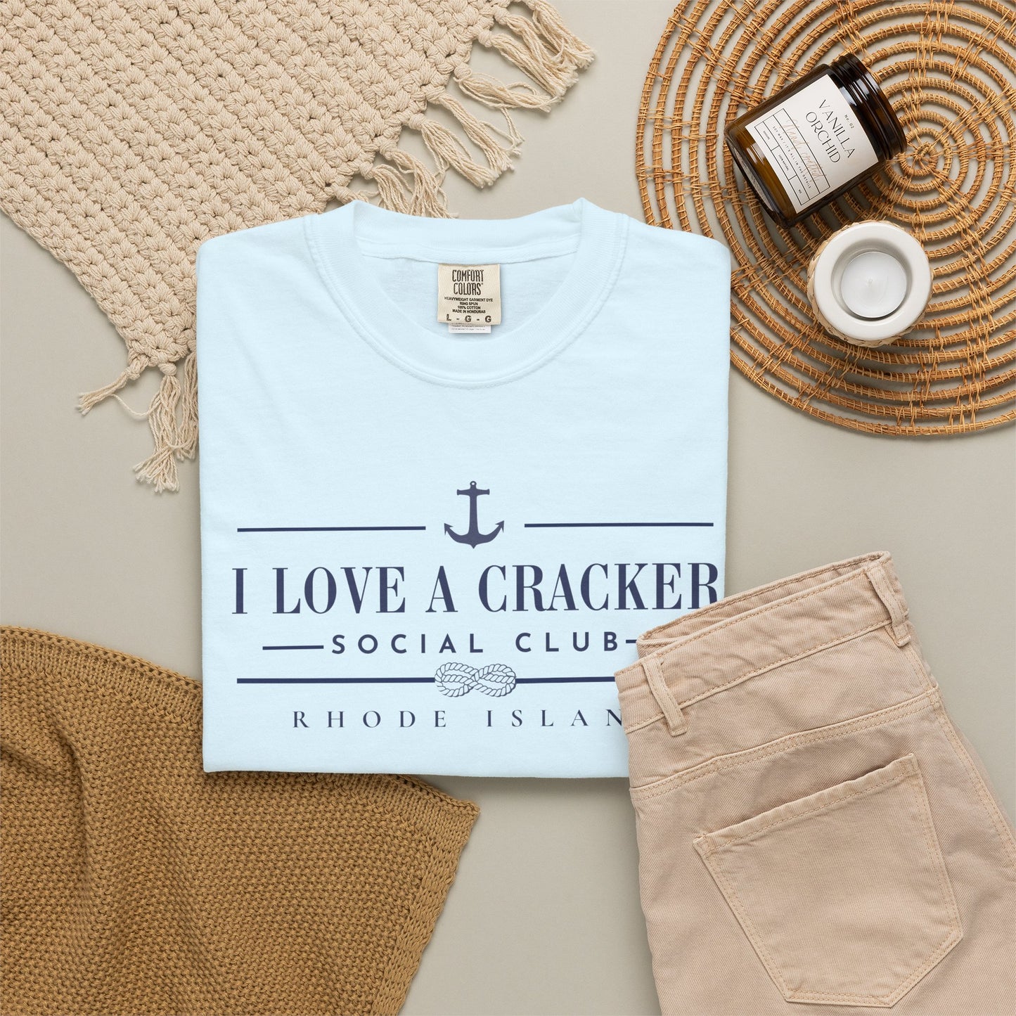 I Love a Cracker Social Club T-shirt | Nautical Anchor Rhode Island