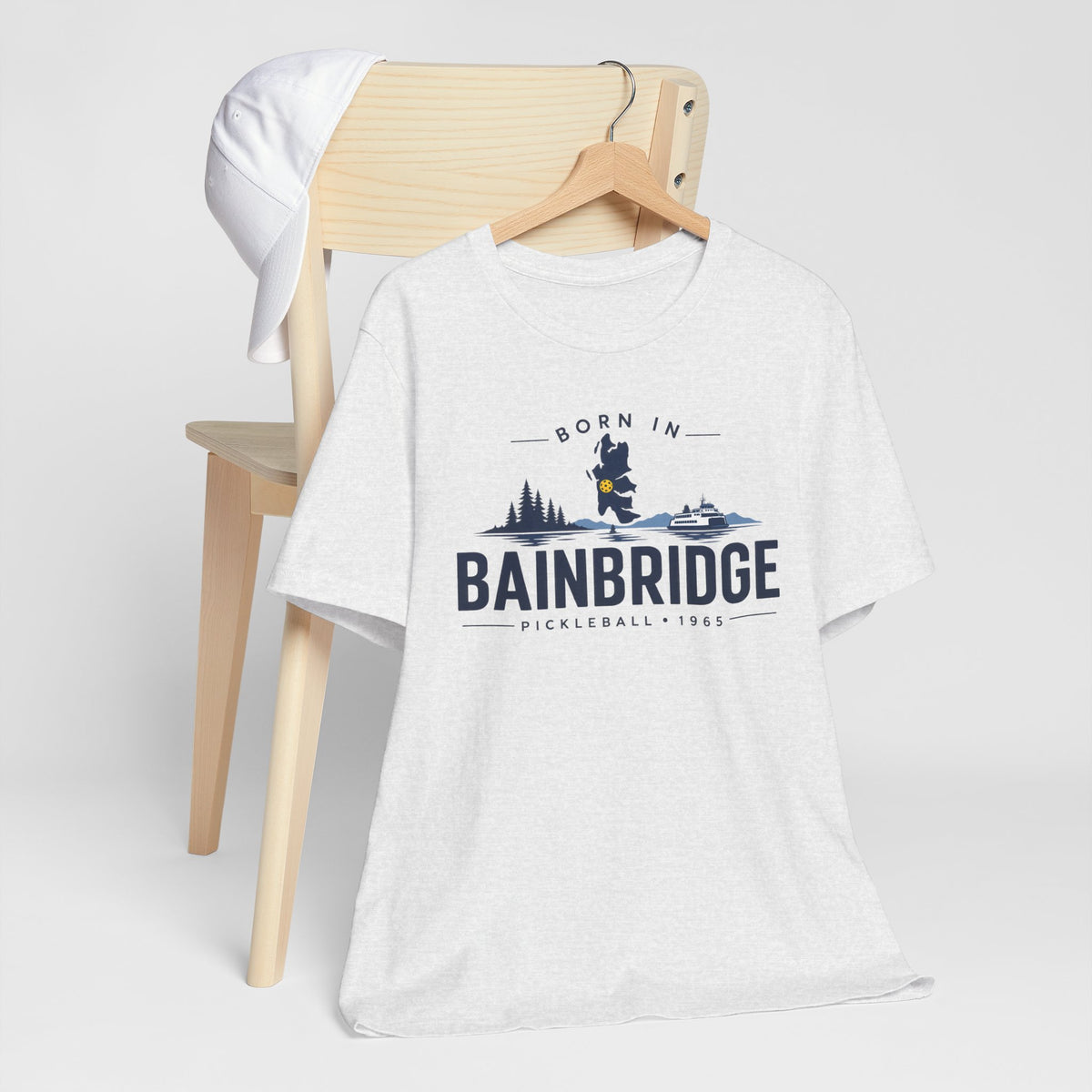 Born in Bainbridge Pickleball 1965 Tee | Bainbridge Island Washington