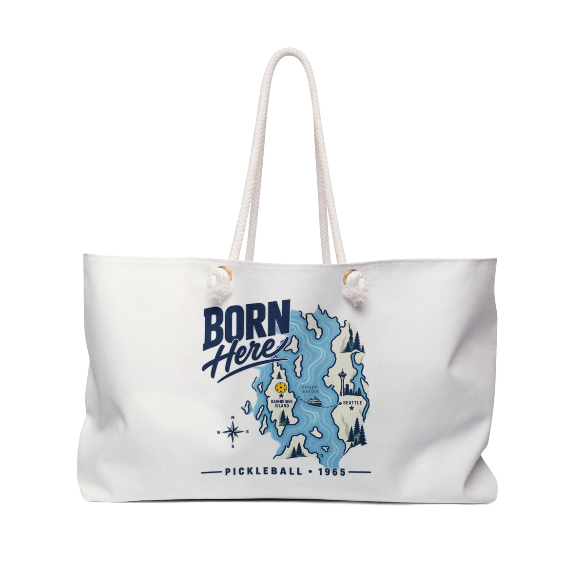 Bainbridge Island Pickleball Tote | Born Here • 1965 | Two-Sided