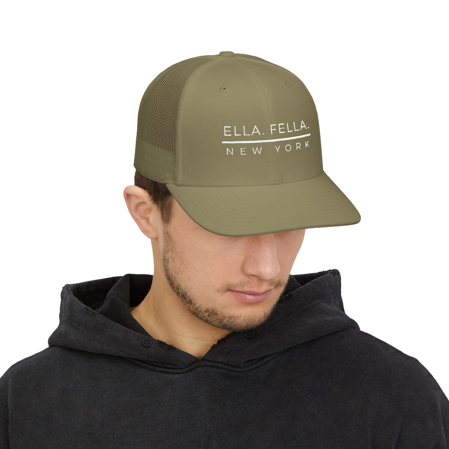 Ella Fella New York Trucker Cap | Embroidered Snapback Hat | New York Concerts