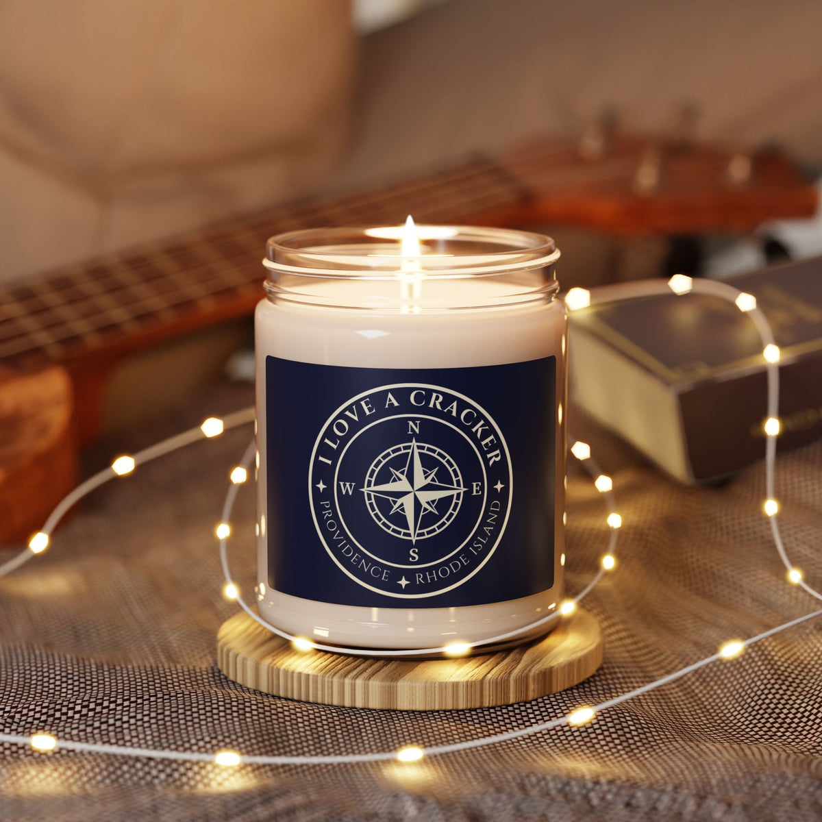 I Love a Cracker Candle | Funny Rhode Island Gift | Coastal New England Soy Candle | Ocean State Home D√©cor | RHORI