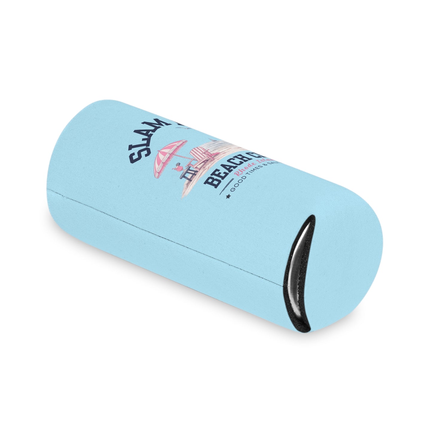 Slam Pig Beach Club Can Cooler, Rhode Island Drink Cooler, Beach Lover Gift, Slim & Regular Can Cooler, Coastal Summer Gift