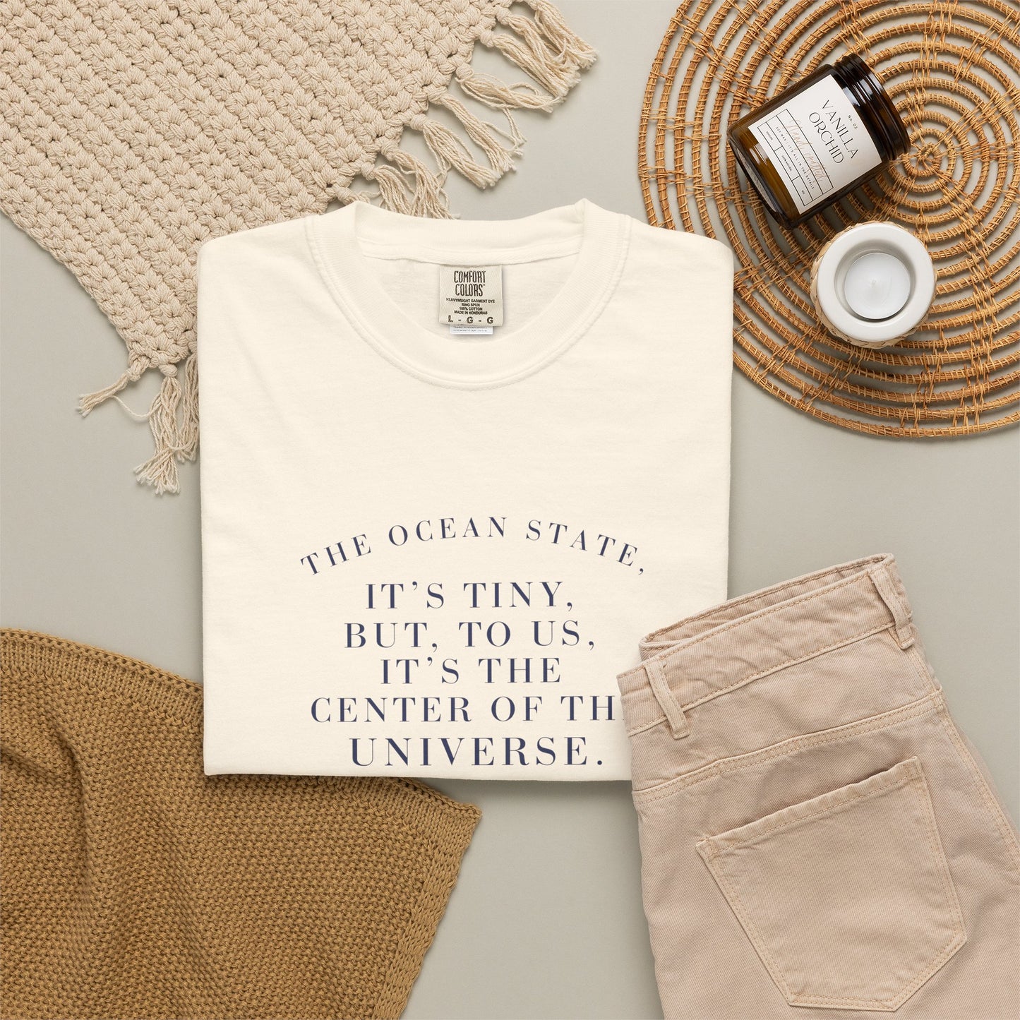 Rhode Island Ocean State Center of the Universe Local Pride tee