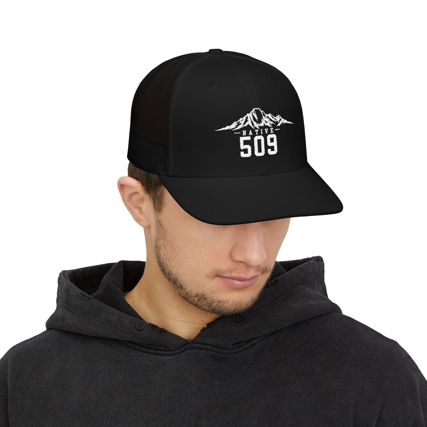 Native 509 Trucker Hat | Cascades Mount Stuart | Mountains 509 Snapback Cap | Central Washington