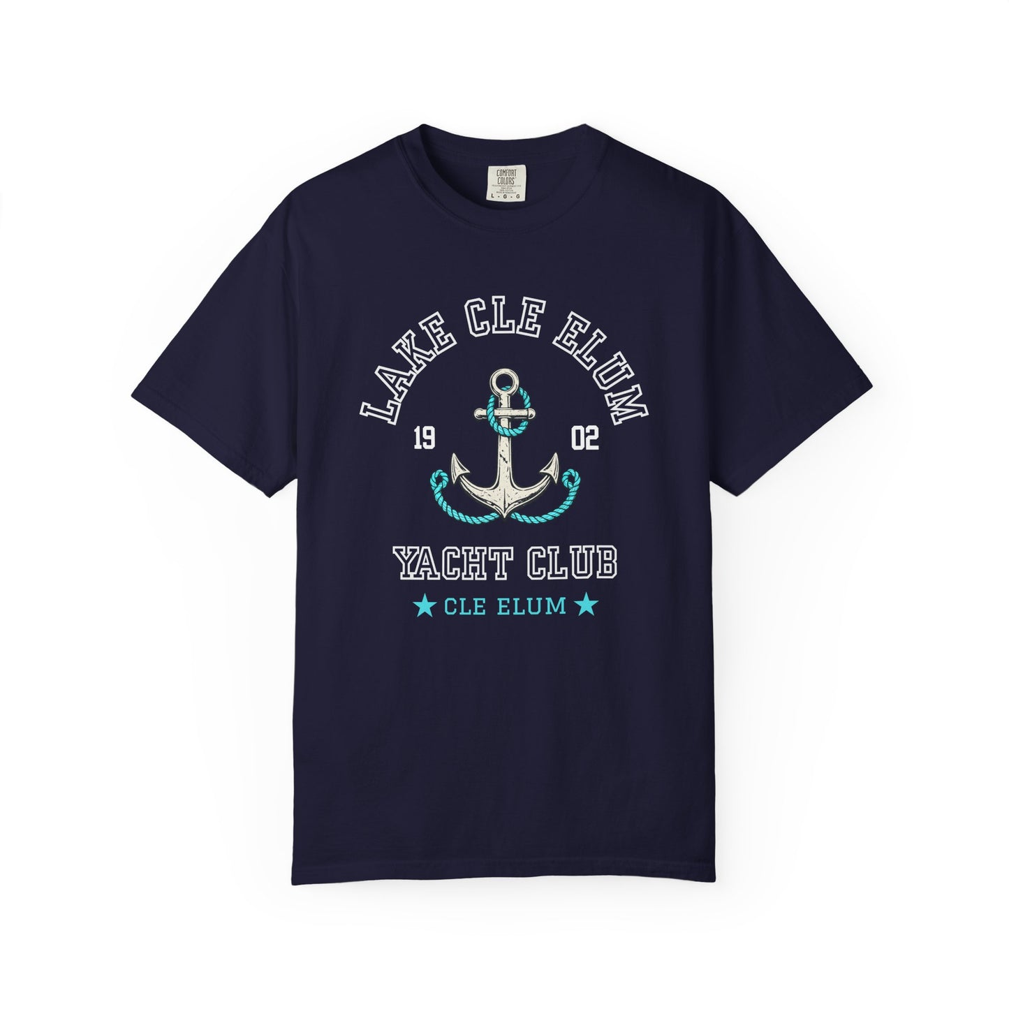 Turquoise Anchor Graphic T-Shirt | Nautical Anchor Illustration