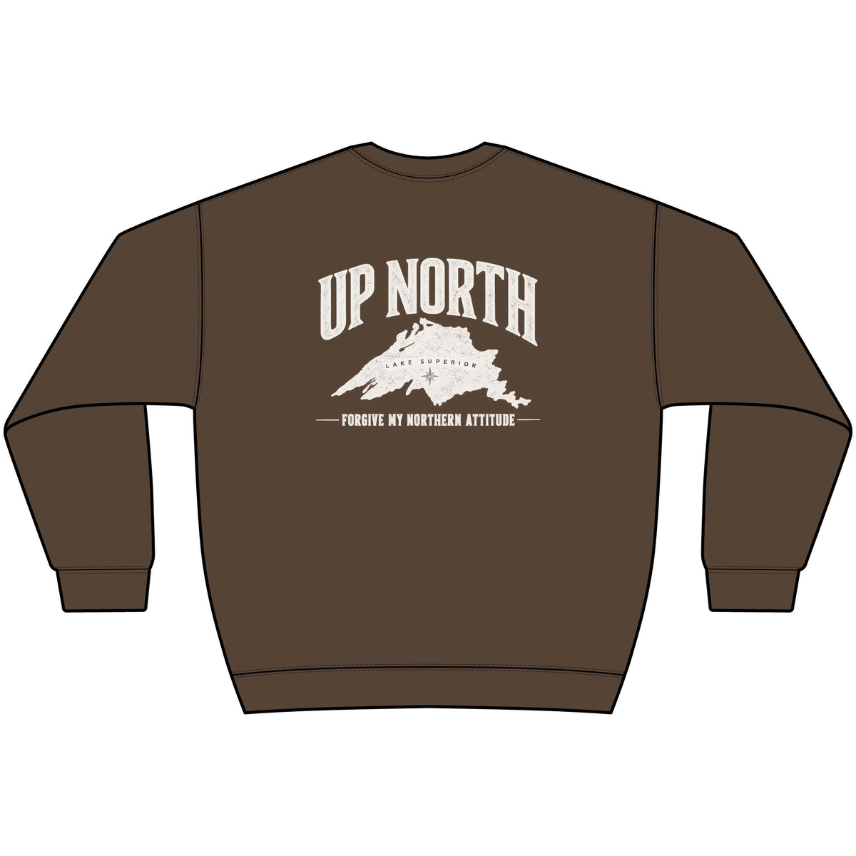Up North Lake Superior “Forgive My Northern Attitude” Crewneck Sweatshirt