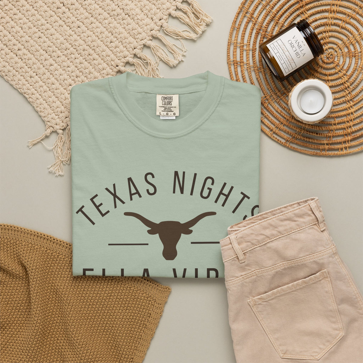 Texas Nights Ella Vibes Shirt Country Concert Western Cowgirl Cowboy Graphic Tee