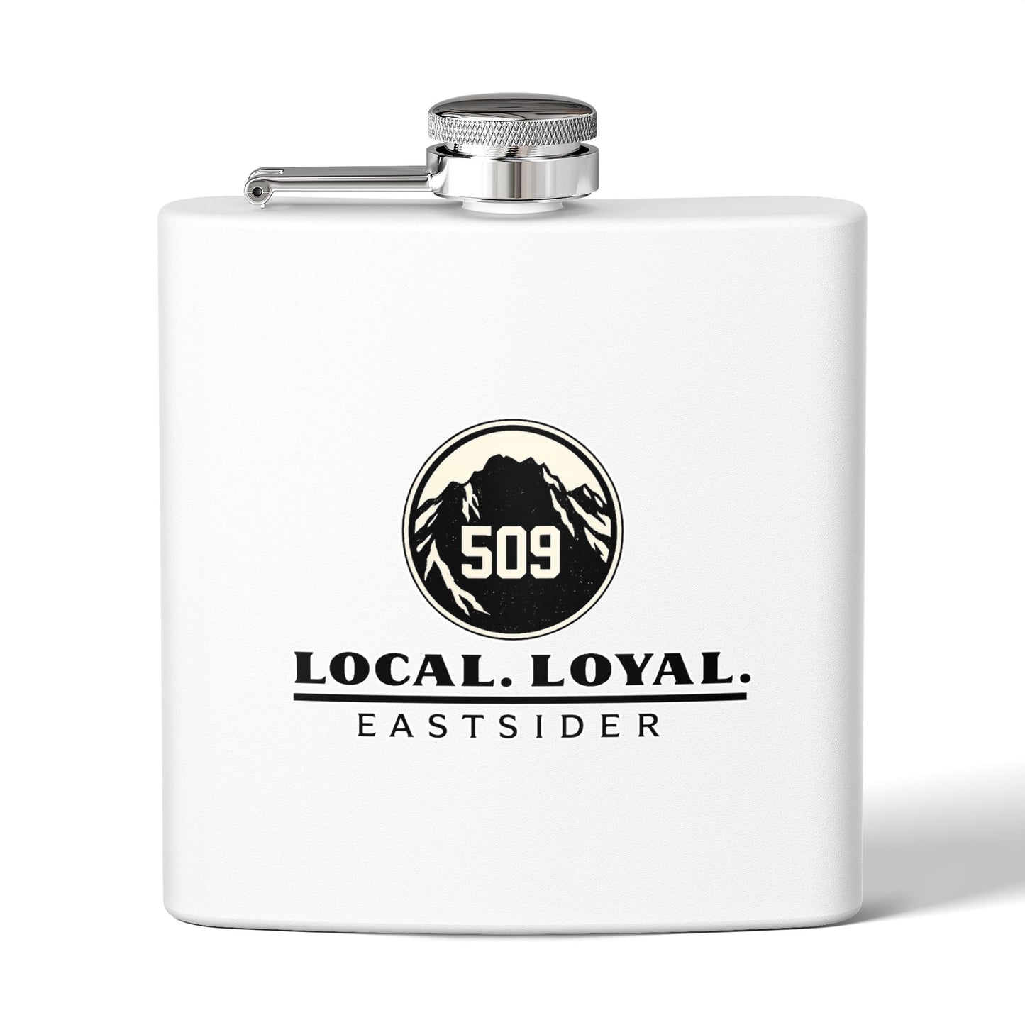 509 Local Loyal Eastsider Flask | Eastern Washington Gift, Groomsmen Gift, Bachelor Party Flask