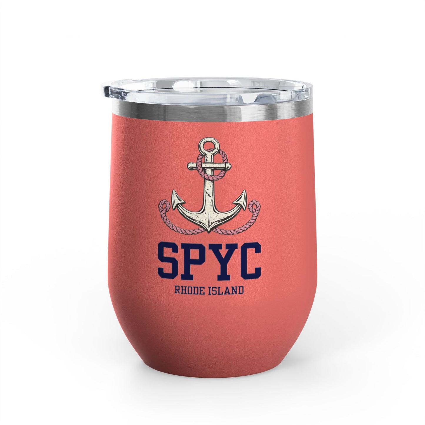 Slam Pig Yacht Club Wine Tumbler, RHORI Inspired Insulated Cup, Rhode Island Boat Gift, Funny Bravo Wine, Front/Back Design