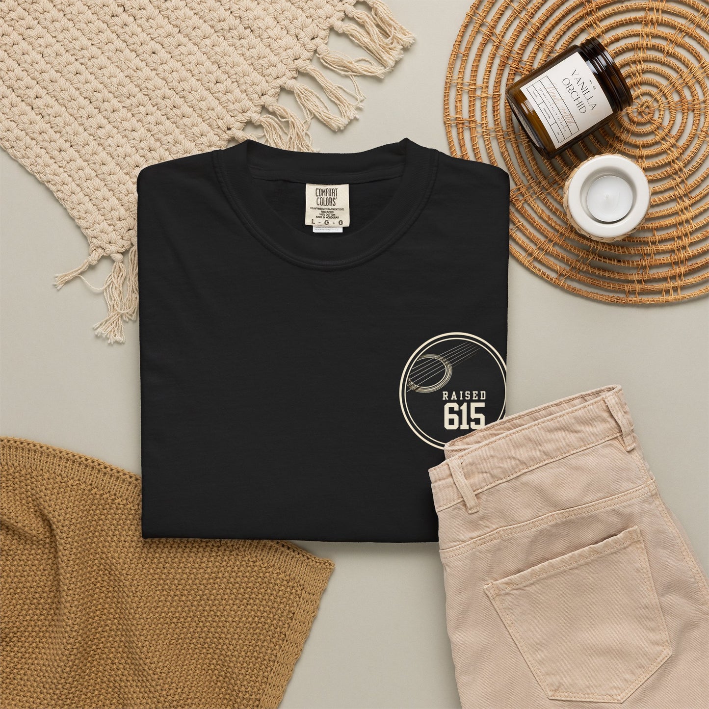 Raised 615 Shirt, Nashville Local Tee, Nashville Tennessee T-Shirt, Music City Shirt, Tennessee Pride Shirt, Comfort Colors Tee