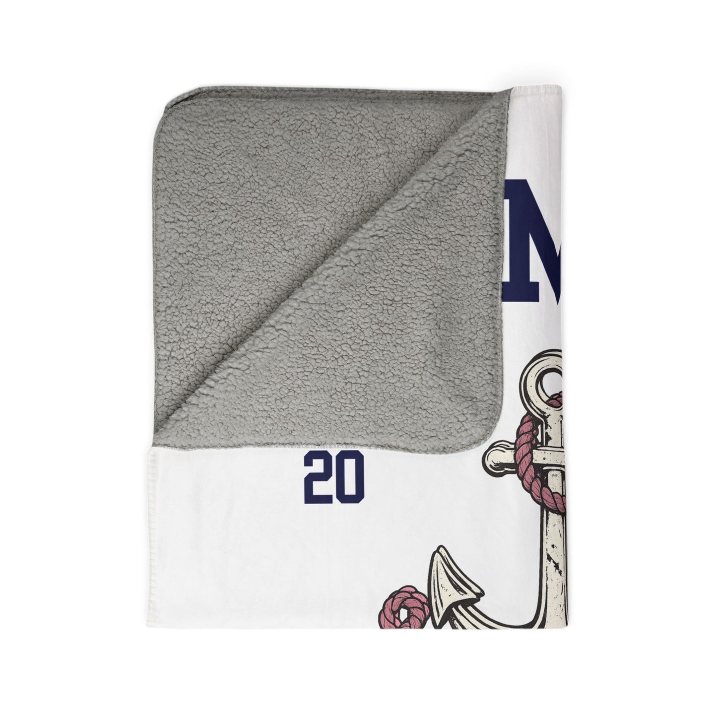 Slam Pig Yacht Club Sherpa Fleece Blanket, Coastal Throw Blanket, Nautical Blanket, Boat Blanket, Beach House Decor, Gift | RHORI