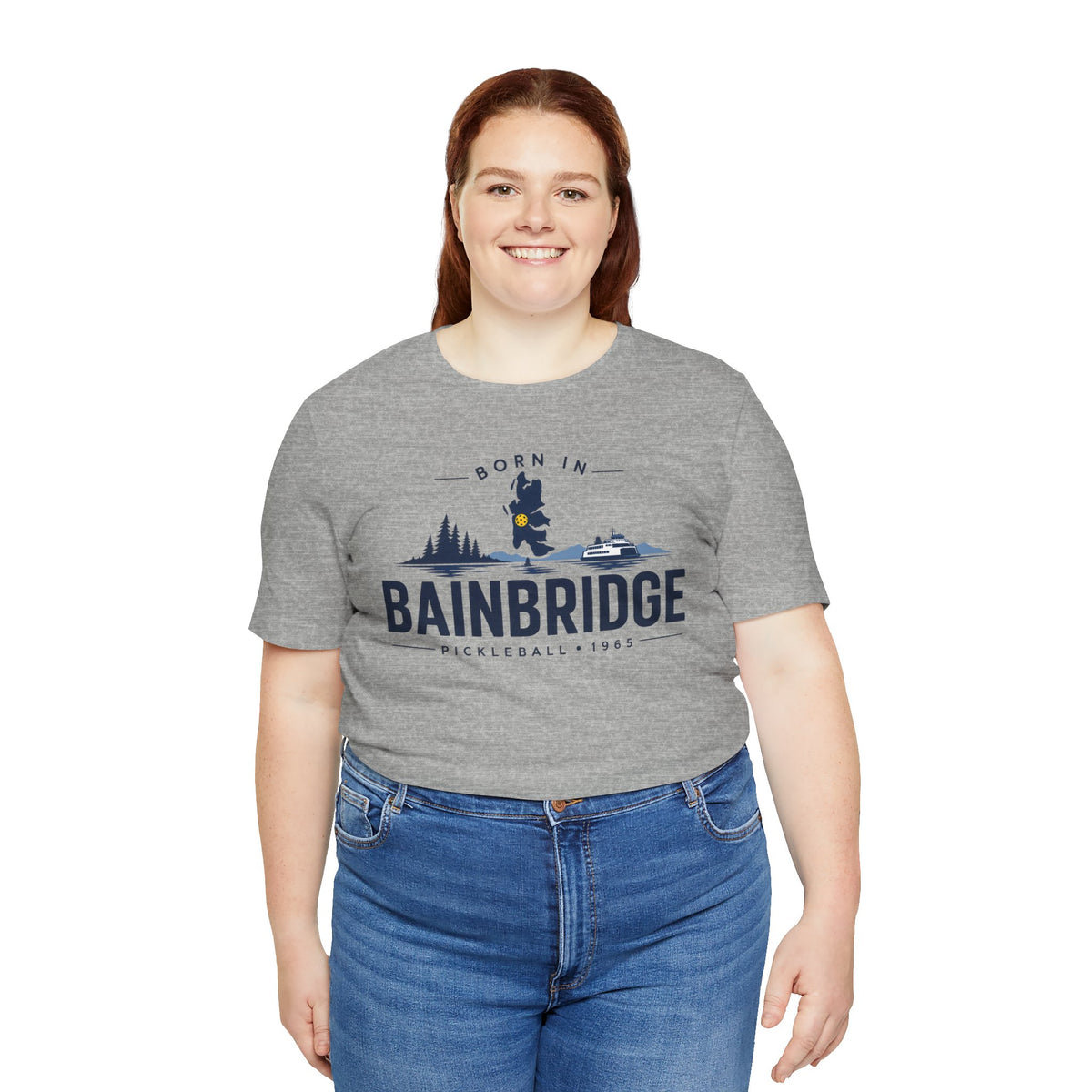Born in Bainbridge Pickleball 1965 Tee | Bainbridge Island Washington