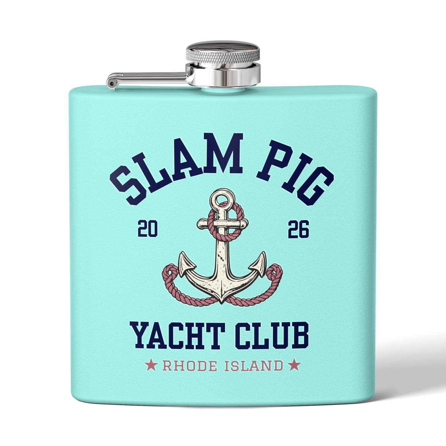Slam Pig Yacht Club Flask, Bachelor Party Flask, Bachelorette Gift, Groomsmen Flask, Boat Party Flask, RHORI Inspired, Girls Trip