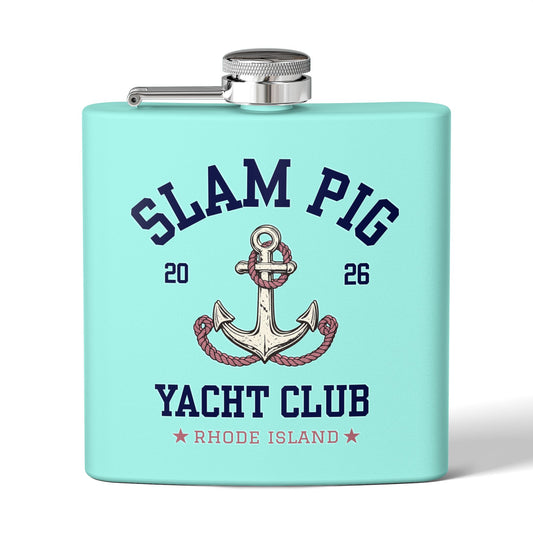 Slam Pig Yacht Club Flask, Bachelor Party Flask, Bachelorette Gift, Groomsmen Flask, Boat Party Flask, RHORI Inspired, Girls Trip