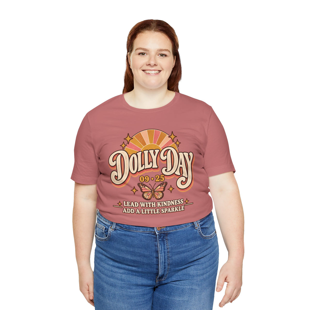 Dolly Day 09•25 Tee – Lead With Kindness, Add a Little Sparkle