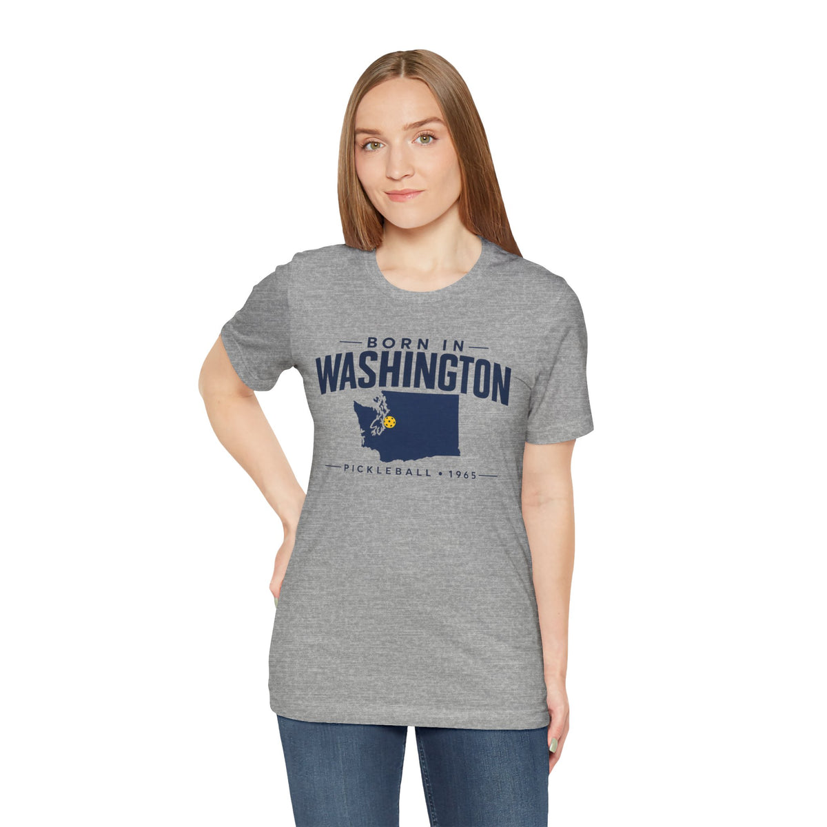 Born in Washington Pickleball 1965 Unisex Tee