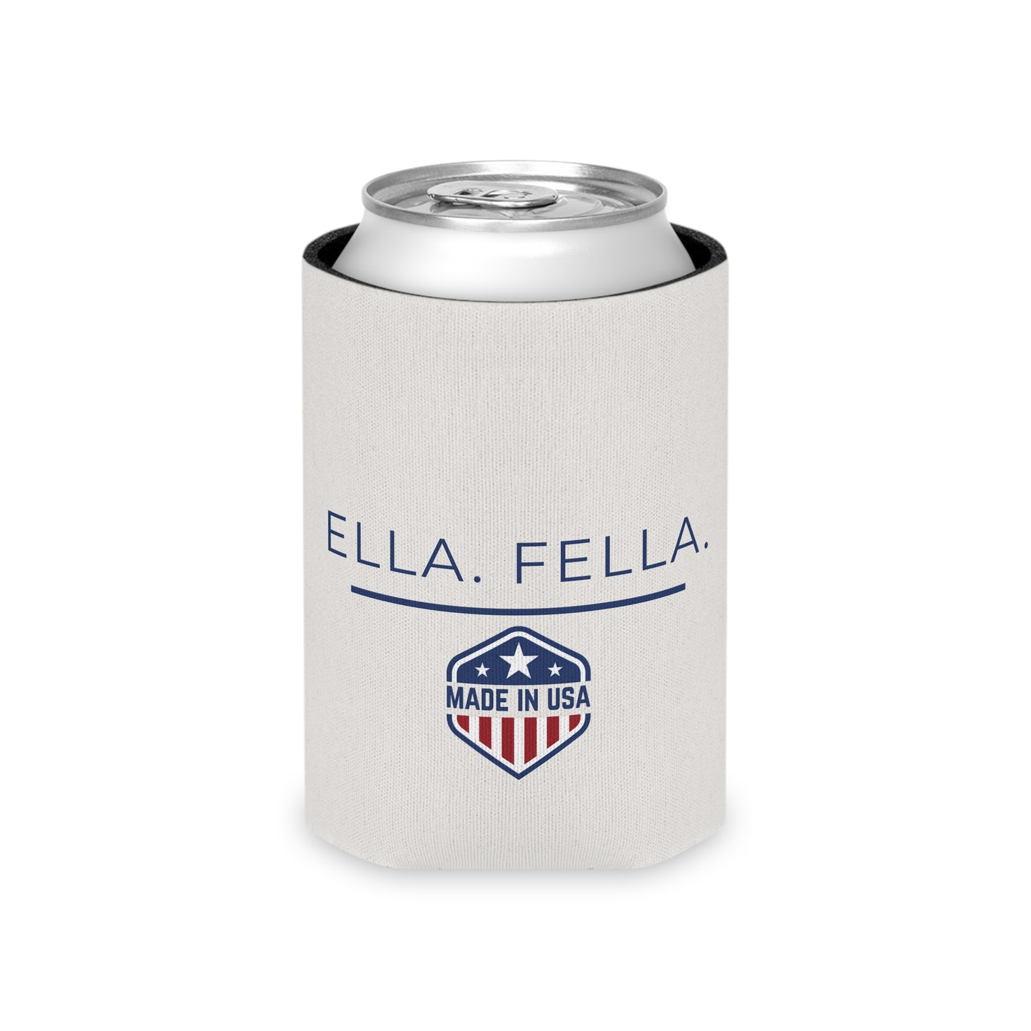 Ella Fella Can Cooler, Beer Can Sleeve, Made in USA Drink, Country Gift for Men, Patriotic Beverage Sleeve, Funny Gift for Him