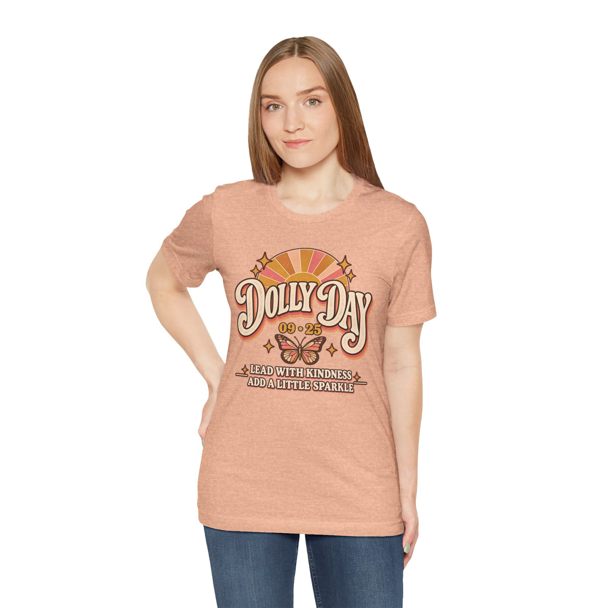 Dolly Day 09•25 Tee – Lead With Kindness, Add a Little Sparkle