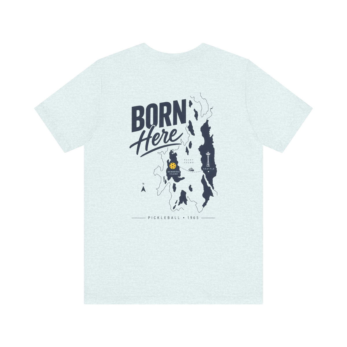 Bainbridge Island Pickleball 1965 Front & Back Tee