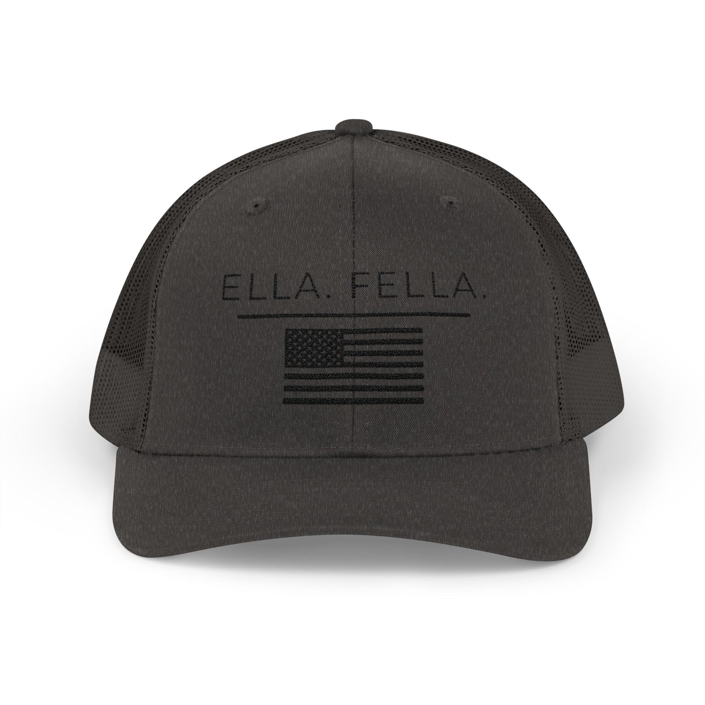 Ella Fella American Flag Trucker Hat, Embroidered Snapback Cap, Patriotic Mesh Hat, USA Hat for Men, Country Concert Hat